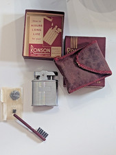 Ronson Princess P.21 Chrome Butler – Briquet vintage complet boîte et accessoire