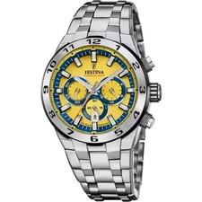 Montre-bracelet analogique Festina Chrono Bike F206704 en acier inoxydable jaune