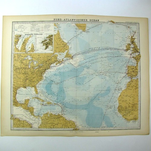 Carte océan atlantique nord - carte,