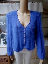 Splendide pull  bleu angora