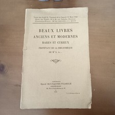 Beau livres anciens et modernes rares et curieux, Catalogue de vente