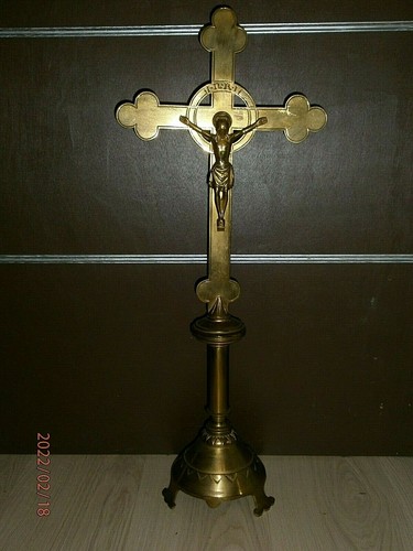Ancien crucifix autel style - ancien,