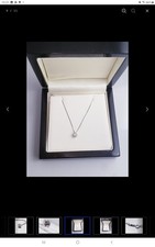 Collier Or Blanc 18 carats et pendentif Diamand 0.30ct