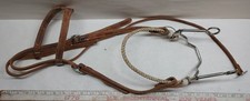 Stop and Turn Stiff Rope Noseband Hackamore Bit Training W/ Headstall  - 1014252