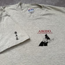 Vintage NC State University Aikido Shirt Mens XL Wolfpack Martial Arts 90s