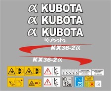 Kubota KX36-2a,  KX36-3 or U17-3a Mini Digger Decal Set 