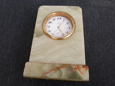 Ancienne horloge/pendule OMEGA 8 jours, marbre à réviser