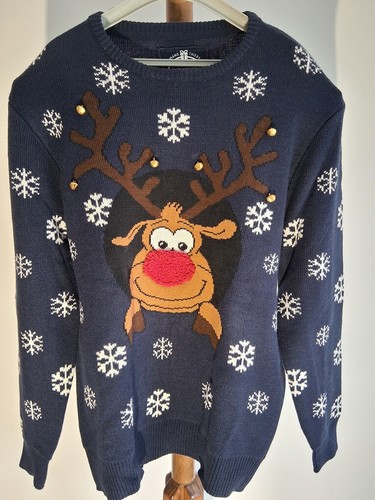 Pull moche noel bleu - pull,