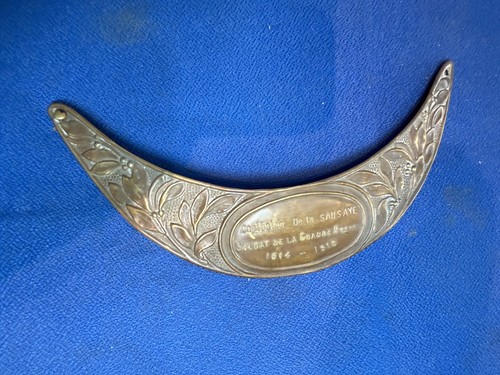 Militaria casque adrian plaque - militaria,