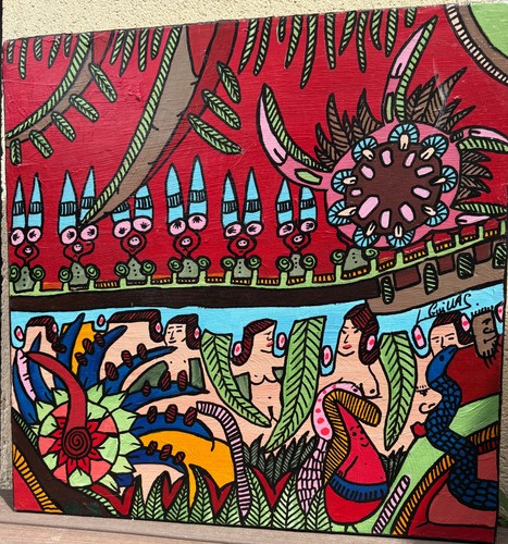 Tableau moderne bonnets - tableau,