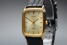 Montre Homme Vintage [NEAR MINT] Seiko Spirit 5E31-5B50 27mm Gold Dial Quartz