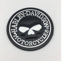 MEDAILLON SKULL NOIR ADHESIF