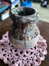 Petit vase boule ancien en céramique de Vallauris signé Gerbino