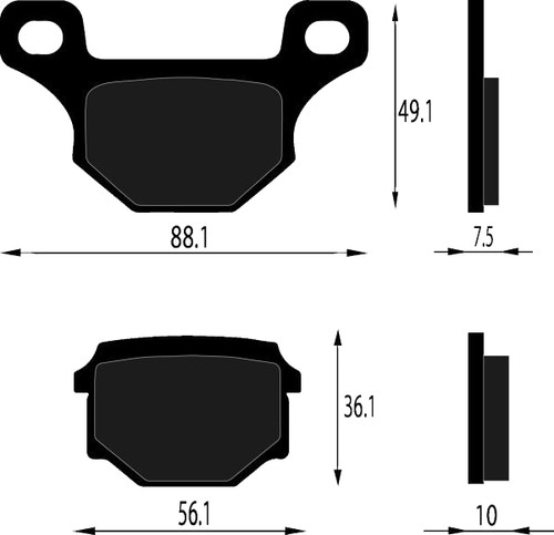 Paire plaquette frein - plaquette,