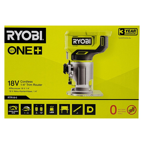 Ryobi rtr18 défonceuse - rtr18-0, sans