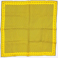 Foulard jaune motif Hermès