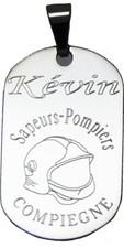 pendentif acier personnalisé