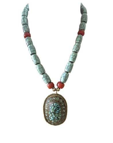 Collier pendentif pierre - collier,