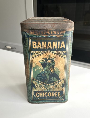 Boite ancienne tole banania - boite,