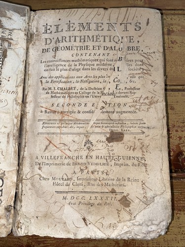 Livre 1782 elements d - livre,