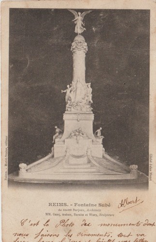 Reims fontaine - cp,