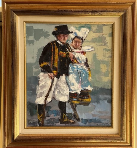 Peinture encadrée scène - , de