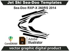 Jet Ski templates Sea-Doo RXP-X 260RS 2014 Vector  Ai Cdr Ready for design J11