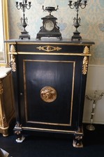 Grand buffet armoire style baroque bois massif, marbre, d un chateau