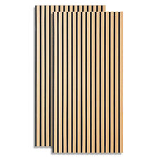 Panneau acoustique 120x60 cm Bois mural Isolation Studio 2 panneaux Homestyle4u