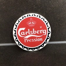 CARLSBERG BEER - BEER PUMP RIDER PLATE - BAR ACCESSORY