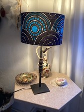 lampe a posé  pied fer forge