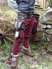 Cuir Serpent Jambe Sac Steampunk Hip Utilitaire Poche Ceinture Étui Vélo Motard