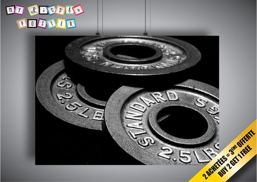 Poster poids musculation - poids, de