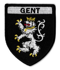 Patche Gand écusson Gent brodé patch thermocollant ville Belgique blason