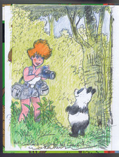 SUPERBE DEDICACE  WASTERLAIN   JEANNETTE POINTU   T.14  LE GRAND PANDA   EO
