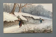 Porteuses de fagots, aquarelle