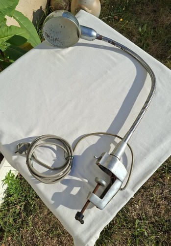 Ancienne lampe chromee - chromee, mat