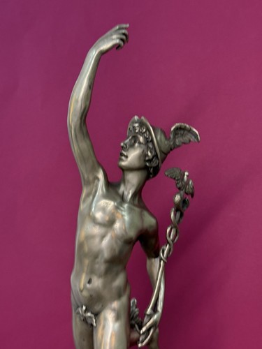 Bronze mercury statue man - bronze,
