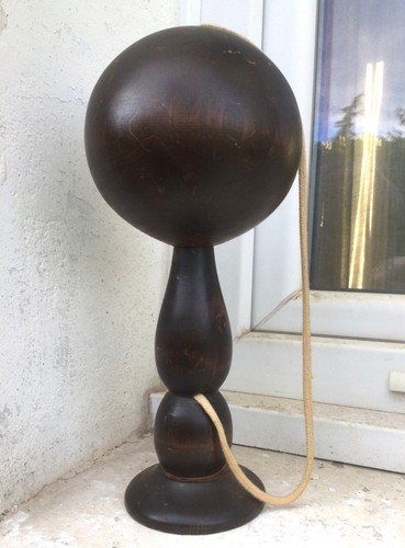 Ancien grand bilboquet bois - bilboquet,
