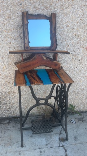 Table poxy sur pied machine - le,