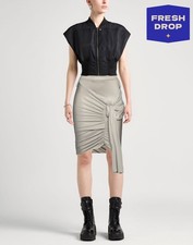 RRP €720 RICK OWENS LILIES Alix Jersey Mini Skirt IT38 US2 UK6 XS Draped