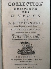Collection complète des oeuvres de J. J. Rousseau, avec figures en taille douce.