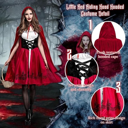 Costume femme capuche rouge - costume,