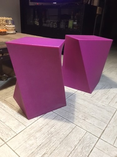 Paire tabourets bas design - tabourets,