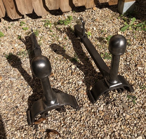Lot anciens chenets pour - 2,