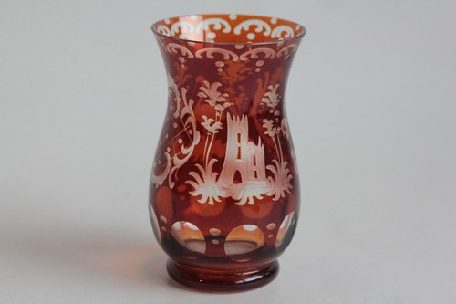 Small bohemian crystal vase - bohemian,