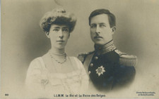 Albert of Belgium and His Wife Elizabeth Vintage Print, Albert I, Prince of