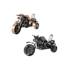 Tricycle à moteur en fer, Sculpture artistique, modèle de moto, cadeau de