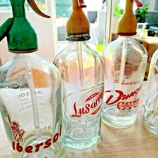 syphon bottles seltz water soda Spain old lemonade 1960 LOT 4
