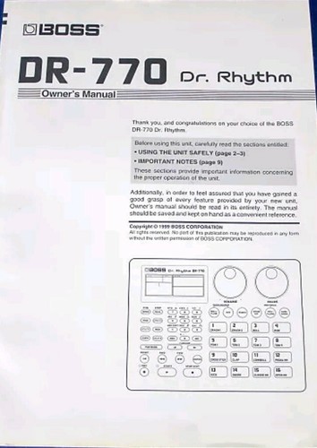 Boss 770 dram machine - dr,